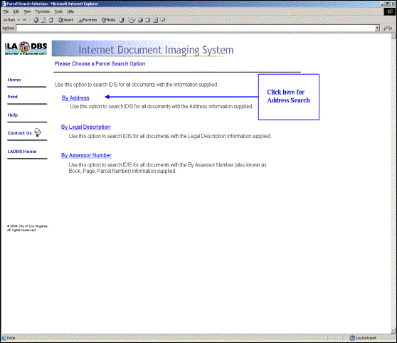 IDIS Parcel Search